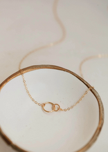 Load image into Gallery viewer, hello adorn tiny links necklace 18&quot; | 14kt gold fill + sterling silver