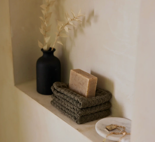 geometry waffle washcloth set | 3 colors