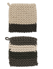 Load image into Gallery viewer, crochet color block pot holder | 2 styles
