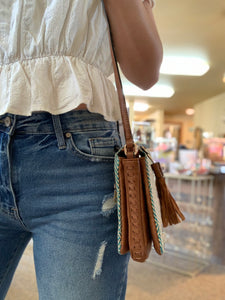 crossbody bag with tassel detail | 2 colors