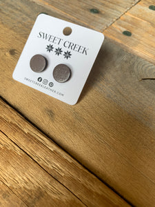 sweet creek painted leather stud earrings | 9 colors