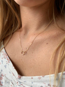 hello adorn tiny links necklace | 14kt gold fill + sterling silver