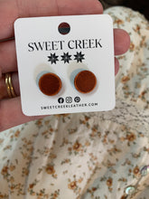 Load image into Gallery viewer, sweet creek painted leather stud earrings | 9 colors