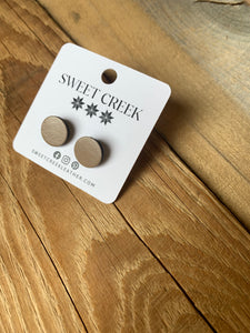 sweet creek painted leather stud earrings | 9 colors