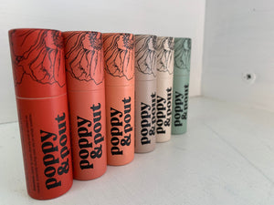 poppy & pout lip balms