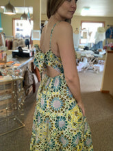 Load image into Gallery viewer, moroccan tile tie back midi dress