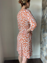 Load image into Gallery viewer, rust floral wrap dress