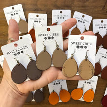 Load image into Gallery viewer, sweet creek mini classic teardrop leather earrings | 9 colors