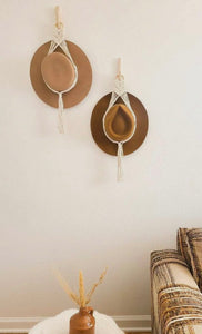 macrame hat hanger