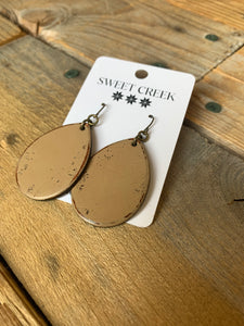 sweet creek mini classic teardrop leather earrings | 9 colors