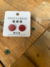 Load image into Gallery viewer, sweet creek painted leather stud earrings | 9 colors