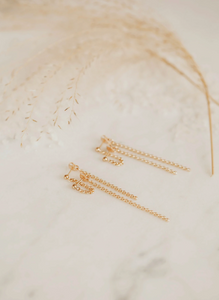 hello adorn double falls earrings