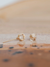 Load image into Gallery viewer, hello adorn herkimer diamond quartz stud earrings