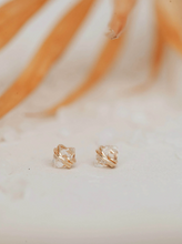 Load image into Gallery viewer, hello adorn herkimer diamond quartz stud earrings