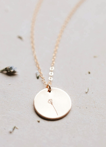 hello adorn raising wildflowers necklace 20" chain | gold + silver