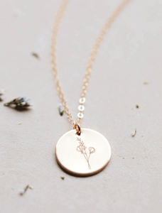 hello adorn raising wildflowers necklace 20" chain | gold + silver