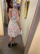 Load image into Gallery viewer, PINK, YELLOW, GREEN + CREAM FLORAL DRESS